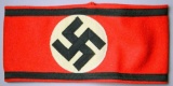 Waffen SS Shutz Staffel Officers Swastika Overcoat Arm Band, German WWII