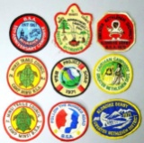 Grouping of Nine (9) Vintage Boy Scout Patches