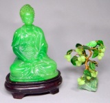 Buddha Statue and Decorative Tree