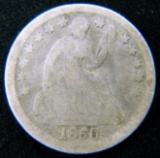 1850 Seated Liberty Half Dime