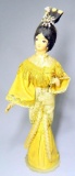 Asian Woman Doll in Yellow Dress