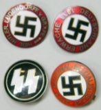 Grouping of Four (4) WW2 German Badges