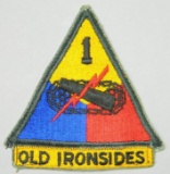 U.S. WWII 1st Army Armored Old Ironsides Tank Corps Shoulder Patch