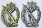 Army Wehrmacht Silver and Bronze Infantry Assault Badges, German WWII