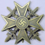 Luftwaffe Bronze Spanish Cross with Swords, German WWII