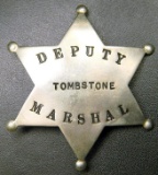 Old West Tombstone Arizona Deputy Marshal Cowboy Era Police Law Badge