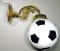 Three (3) Soccer Ball Light Sconces