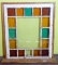 Framed Antique Stained Glass Window