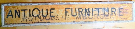 Antique Metal Sign, Framed