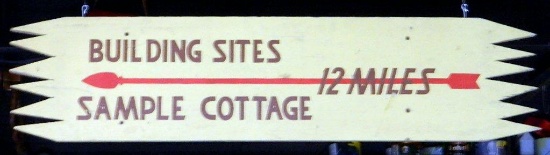 Vintage Pocono Mountains Cottage Wooden Sign