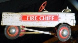 White Fire Chief Pedal Car