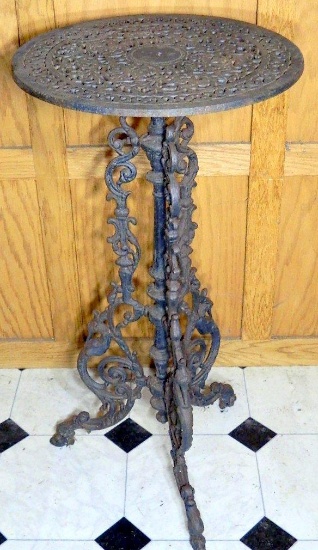 Pair of Cast Iron Side Tables/Plant Stands