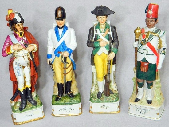 Grouping of Four (4) Military Historical Figure Decanters