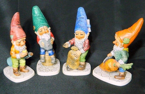 Grouping of Four (4) Goebel Co-Boys Gnomes