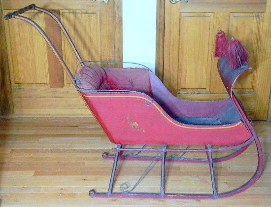 Antique Child's Push Sleigh