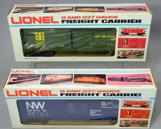 Lionel O and 027 Gauge Freight Carrier Box Cars