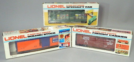 Lionel Aquarium Specialty Car, Rolling Stock Reefer, and Freight Carrier Box Car