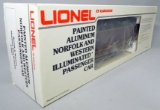 Lionel O Gauge Painted Aluminum Norfolk & Western Illuminated Vista Dome Car