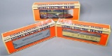 Lionel Electric Trains Centerflow Hopper, Flatcar with Trailer, and Gondola with Coil Covers