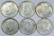 Groping of Six JFK Silver Half Dollar Coins