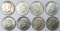 Groping of Eight JFK Silver Half Dollar Coins