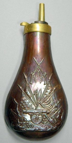 Metal Black Powder Flask