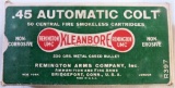 Remington Kleenbore 45 ACP Dogbone Box Ammunition