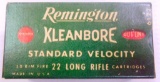 Remington Kleanbore Standard Velocity 22lr Vintage Ammo w/Box