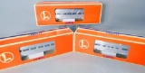 Lionel Lines Sequential Aluminum Coach, Vista Dome, and Observation Passenger Cars