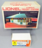 Lionel Illuminated Freight Station and Powerhouse Lockon Accessories