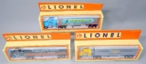 Lionel Navajo, Campbell Express, and Illinois Central RR Die-Cast Tractor Trailers, NIB