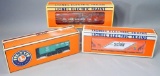 Lionel NYC Tie-Jector, Pennsylvania Gondola with Coil Covers, and Sclair Hopper