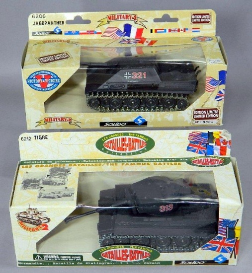 Solido Die-Cast Tanks: Victory JagDPanther and Batailles-Battles Tigre