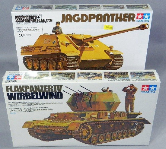 Tamiya Model Tanks: Jagdpanther and Flakpanzer IV Wirbelwind