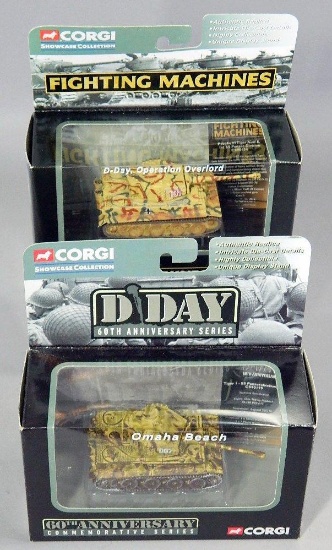 Corgi Die-Cast Tanks: D-Day 60th Anniv Omaha Beach, and Fighting Machines D-Day Operation Overlord