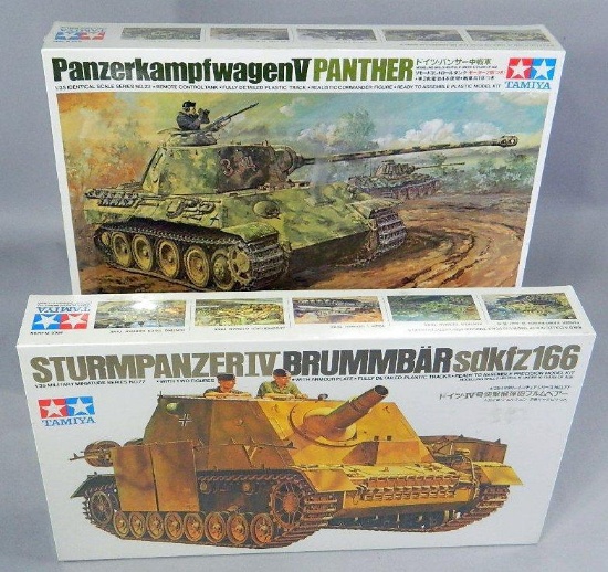 Tamiya Model Tank Kits: Sturmpanzer and Panzerkampfwagen