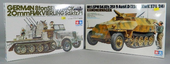 Tamiya Model Tank Kits: German 8-ton SemiTrack and Kanonenwagen