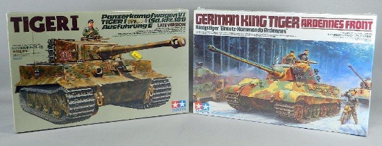 Tamiya Model Tank Kits: Tiger I and German King Tiger Ardennes Front