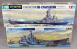 Tamiya and Fujimi U.S. Battleship Model Kits