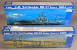 Trumpeter Model Kits: U.S. Battleship BB-62 New Jersey 1983 and U.S. Battleship BB-61 Iowa 1984