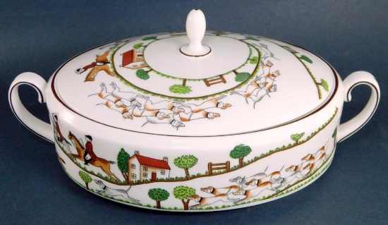 Coalport Fox & Hounds Hunting Scene Lidded Tureen