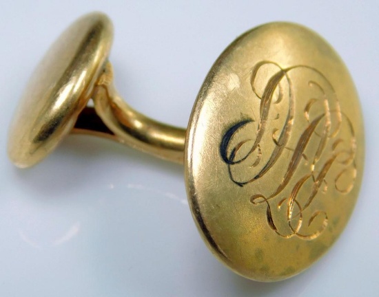 14k Single Gold Cuff Link