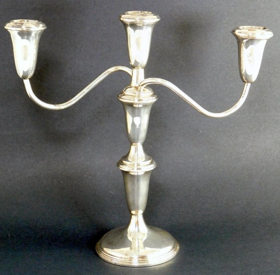 Empire No. 377 Sterling Silver 3-Light Candelabra