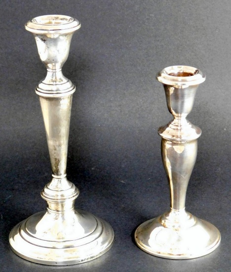 Two Gorham Sterling Silver Candlesticks