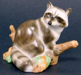 Herend Natural Bisque China Raccoon 2004 Hand Painted, with Box