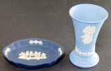 Grouping of Wedgwood: Trinket Tray and Bud Vase