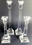 Two Pairs of Villeroy & Boch Crystal Candlesticks