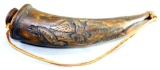 Powder Horn with Hand-carved Eagle, Liberty, 1787
