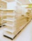 Gondola Shelving: Aisle Unit, 25' Long, 28 Bases, 61 Shelves