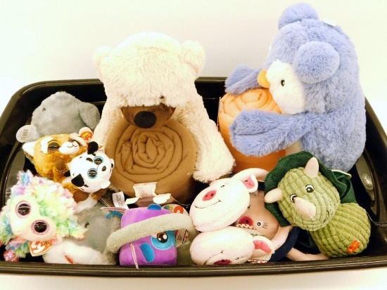 Tub of Misc. Blankets and Children's Items